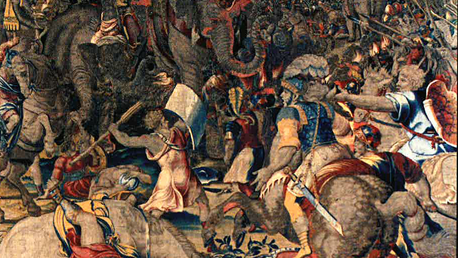 Detail of cover of the book &quot;The 'Battle of Zama' after Giulio Romano: A Tapestry in the American Academy in Rome&quot;