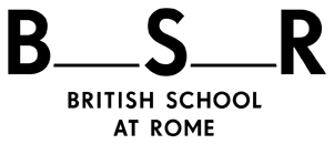 Black and white logo with the letter B S R and the words British School at Rome