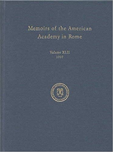 Memoirs of the American Academy in Rome, volume 42 Cover of Memoirs volume 42 with gold letters of the title and volume on blue cloth