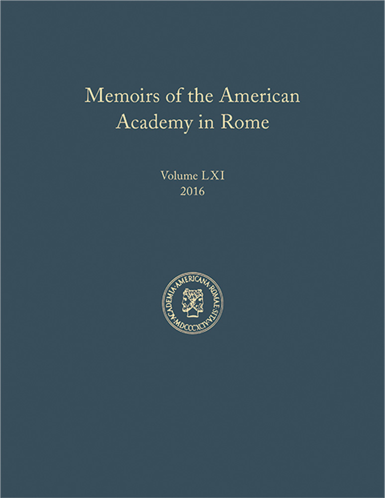 Memoirs of the American Academy in Rome, volume 61 Memoirs of the American Academy in Rome, volume 61