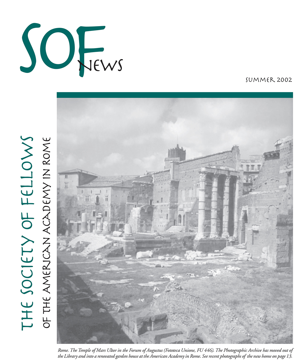 Cover of the Summer 2002 issue of SOF News